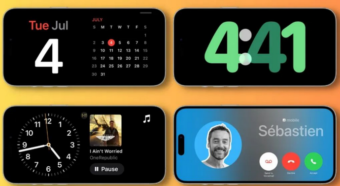镇康苹果手机维修分享iOS17横屏充电待机显示有什么好处 