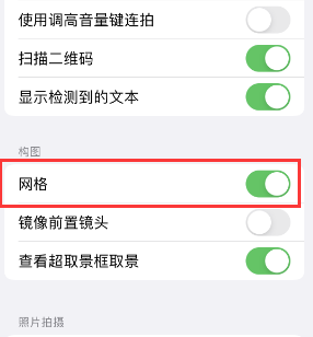 镇康苹果手机维修网点分享iPhone如何开启九宫格构图功能